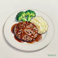 ビーフ100％粗挽きステーキ風ハンバーグランチ(ライス付き)