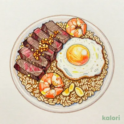 Minion Garlic Steak Pilaf