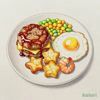 ミニオン・スター・ミニチーズINハンバーグプレート