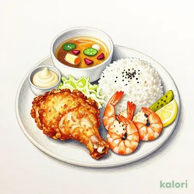 から好し(2個)＆海老フライ(2本)定食