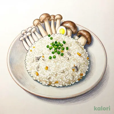 しらすときのこの雑炊