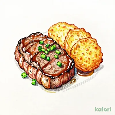 Cut Steak (9 slices) with Green Onion & Garlic Soy Sauce