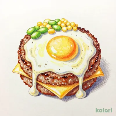 Cheese ON Cheese IN Hamburger & Onsen Egg