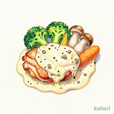 Juicy Young Chicken with Mushroom Cream