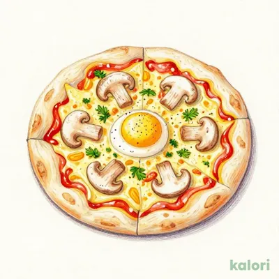 きのこと炙り生ハムのピザ