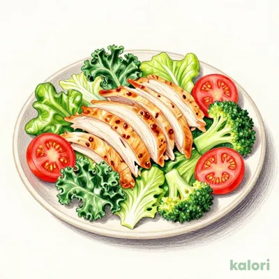 Steamed Chicken and Colorful Vegetable Salad (L)