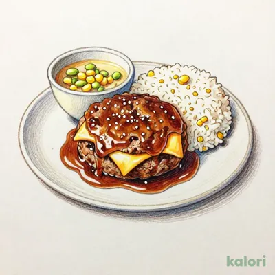 チーズINハンバーグランチ(ライス付き)