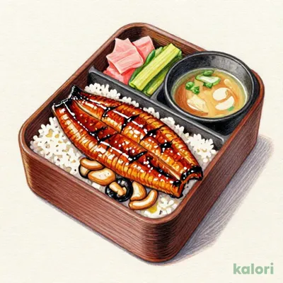 うな鶏重(味噌汁・漬物付き)