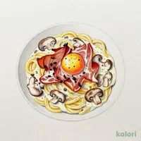 きのこと炙り生ハムのデュクセルソースパスタ