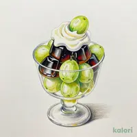 フレッシュシャインマスカットと紅茶ゼリー
