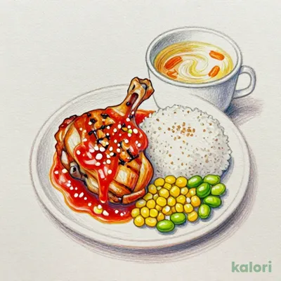 若鶏グリルガーリックソースランチ(ライス付き)