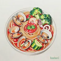 魚介たっぷりトマトスープパスタ