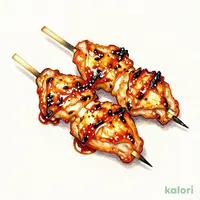 ジャンボ炭火焼鶏もも串(タレ付き)