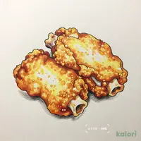 バックリブで作った骨付きフライドチキン