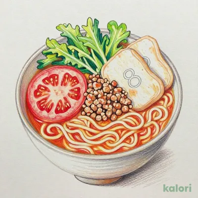 小さな野菜トマトらーめん 533kcal｜カロリー・栄養成分 | 8番らーめん
