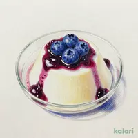 杏仁豆腐 ブルーベリー