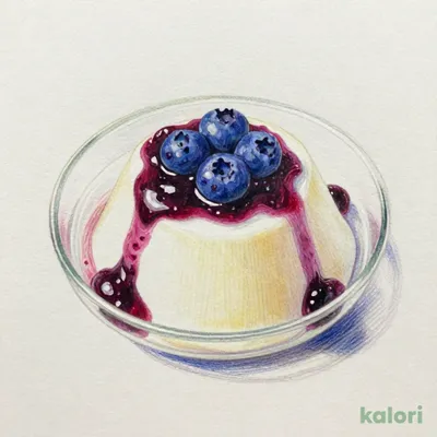 Almond Tofu with Blueberry