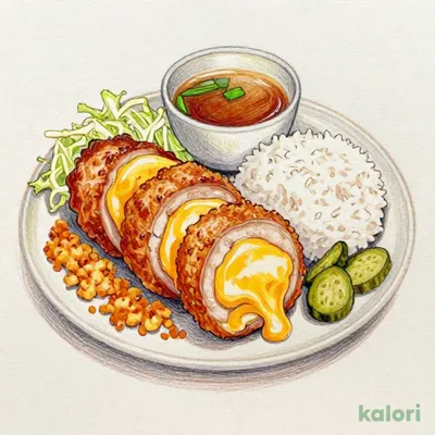 Holland Katsu (Cheese-Stuffed Pork Cutlet) Set Meal