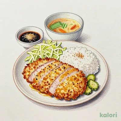 かつお節と和風醤油だしのロースかつ御膳