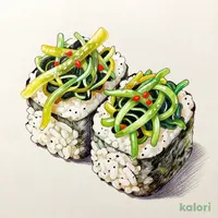 Nozawana and Kelp Sushi Roll