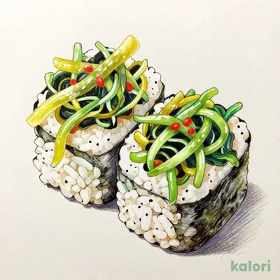Nozawana and Kelp Sushi Roll