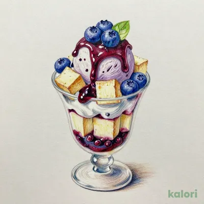ブルーベリーチーズケーキ風 パルフェ
