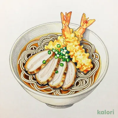 えび天鴨そば