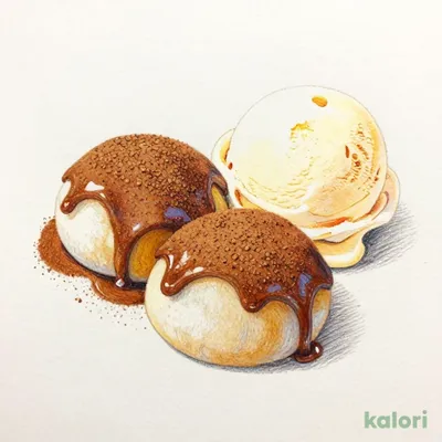 Hateruma Brown Sugar Warabi Mochi with Vanilla Ice Cream