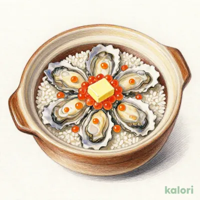広島県産牡蠣といくらの味噌バター釜めし