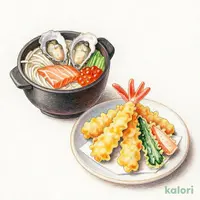 広島県産牡蠣とトロサーモンといくらの味噌バター釜めし 天ぷら7種盛りセット1,003