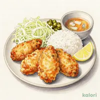 広島県産牡蠣フライ定食（牡蠣フライ５個）1,102