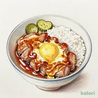 手付け やわらかロースとんかつ卵とじ定食1,062