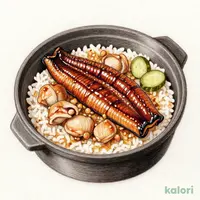 「朝顔」宴会コース(五穀味鶏の鶏釜めし)+鰻追加1,519