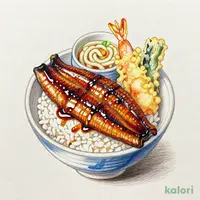 小炙りうなまぶし丼と天ぷら御膳（うどん温）