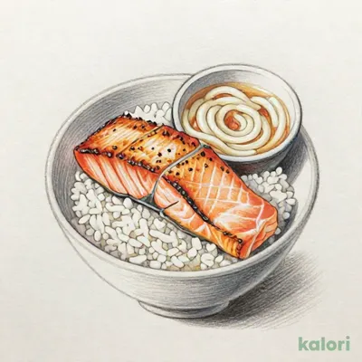 小炙りトロサーモン丼 温うどんセット