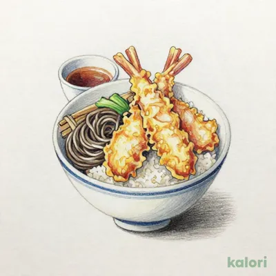 小鶏天丼 二八せいろそばセット（冷）