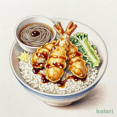 広島県産牡蠣の季節天丼 小そばセット（冷）1,022