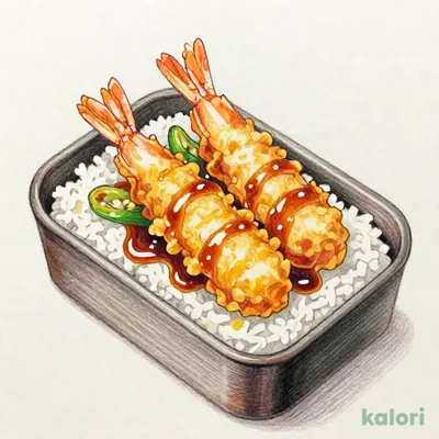 華屋の上海老天重弁当（海老３尾）