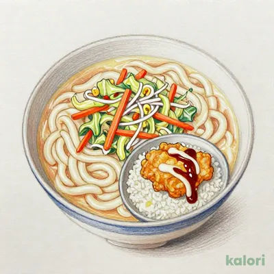 野菜たっぷりちゃんぽんうどん 小鶏天丼セット1,122