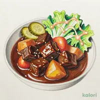 黒毛和牛のビーフシチュー【お新香・サラダ付】