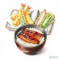 うなぎ釜めし 天ぷら7種盛りセット