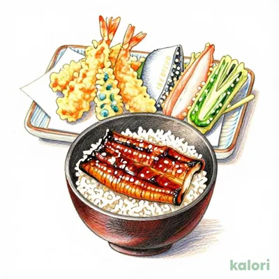 うなぎ釜めし 天ぷら7種盛りセット