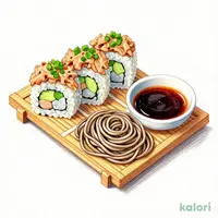 Negitoro (Minced Tuna) Roll and Soba Noodle Set (Cold)