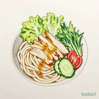 よへいの蒸し鶏サラダうどん