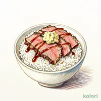 双味セット）小ローストビーフ丼