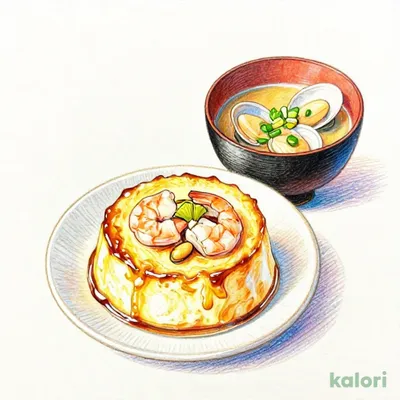 双味セット）茶碗蒸し、あさりの味噌汁セット