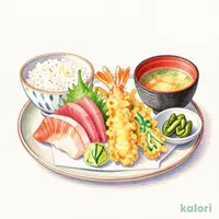 天ぷら刺身御膳