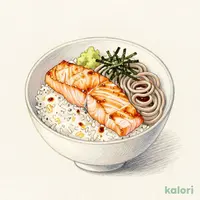 小炙りトロサーモン丼 二八せいろそばセット（冷）