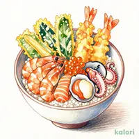 海鮮五目といくら釜めし 天ぷら7種盛りセット
