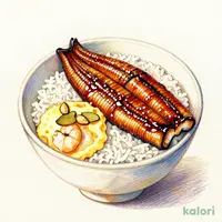 Grilled Eel Rice Bowl and Steamed Egg Custard Set